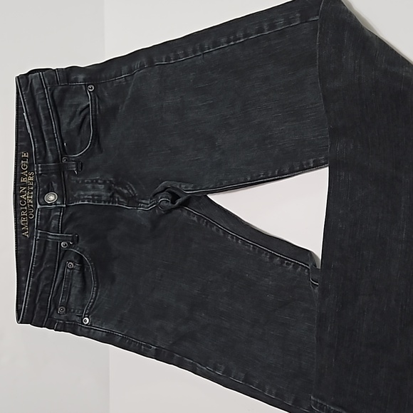 American Eagle Outfitters Men's Black Active Flex Skinny Jeans 29 x 32 #M-183 - Picture 4 of 14